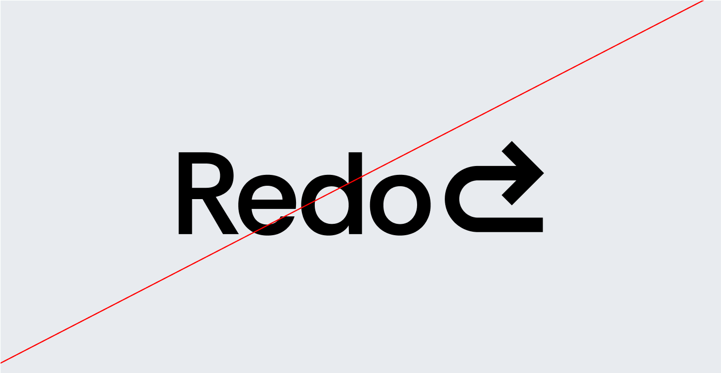 Image of brand logo incorrectly ordered